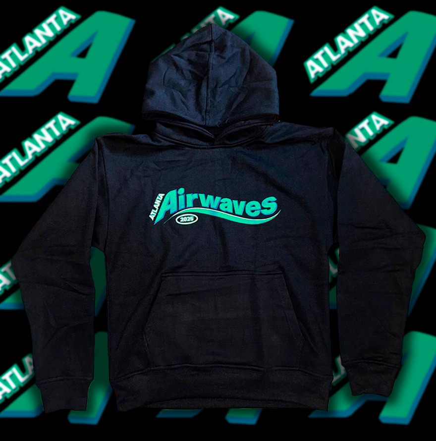 BLACK WAVES HOODIE